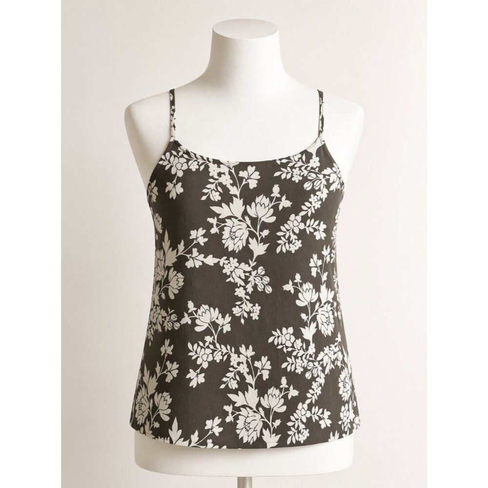 Gap Cami Top with Adjustable Straps Black & White Size XS EUC